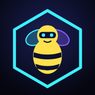 The UniHive app icon: Honeybee in a hexagon